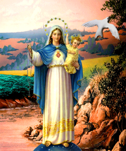 Virgin Mary Lenticular Paint Printing